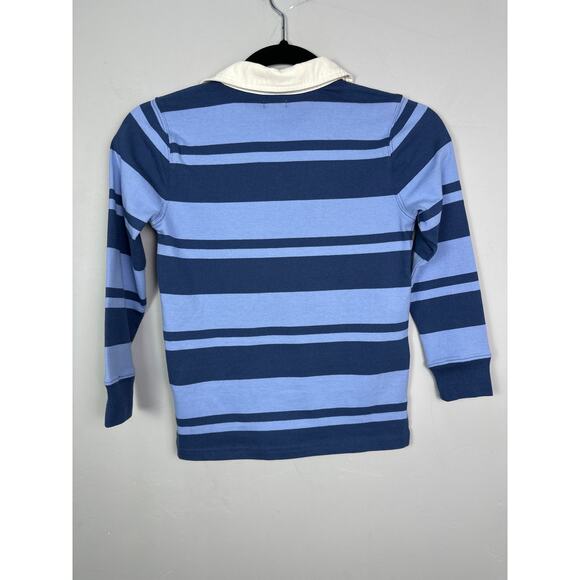 J.Crew Crewcuts NWT Boy’s Estate Blue Pale Seasca Striped Rugby Shirt size 6/7 - Picture 5 of 5